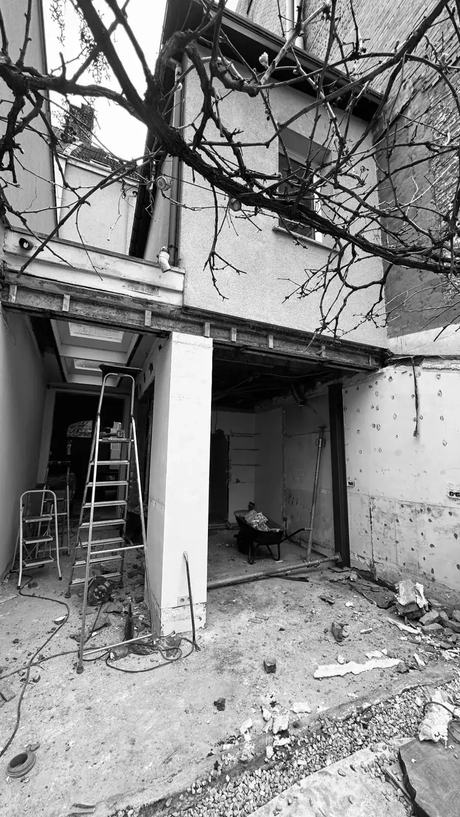 Achterzicht renovatie achterbouw